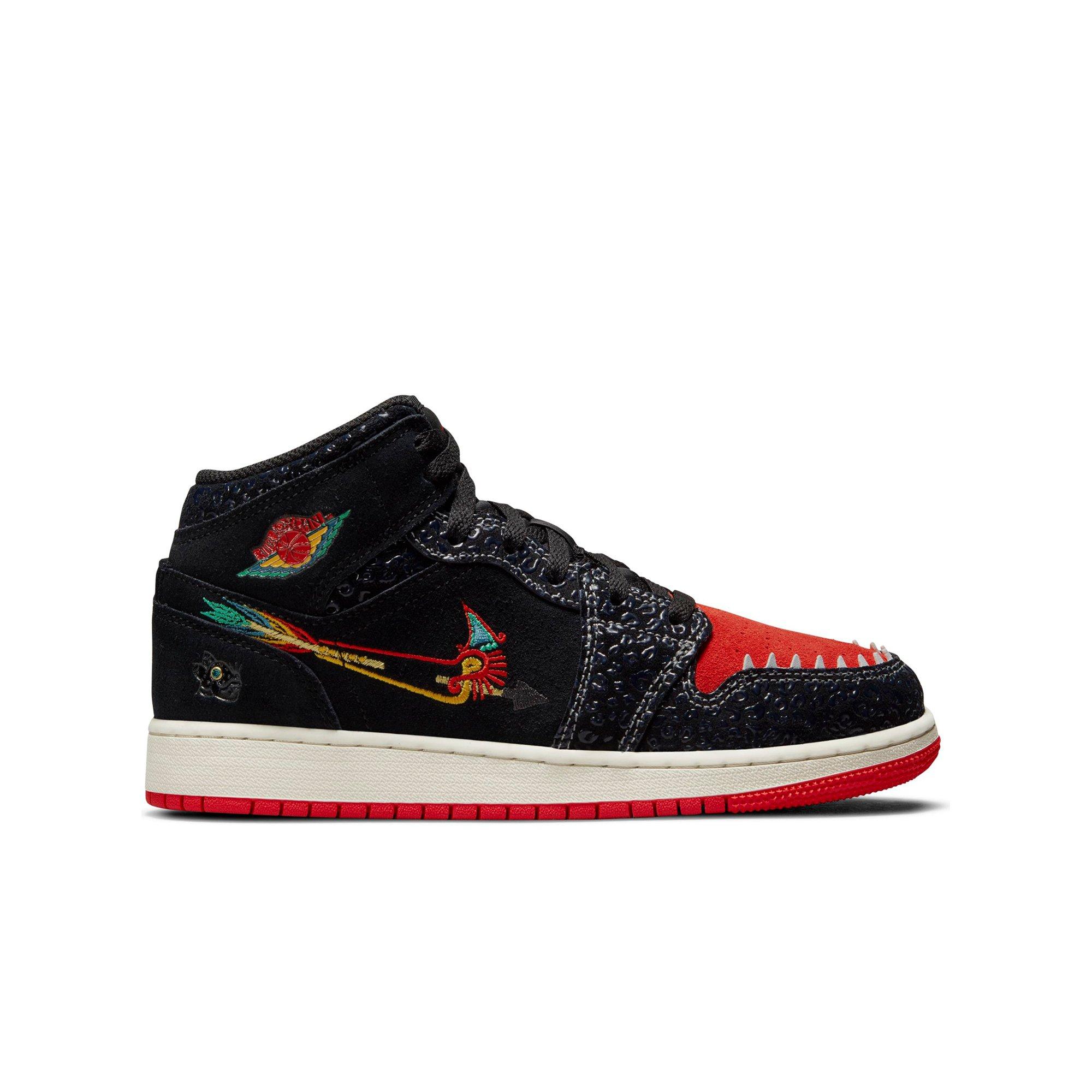 Black and shop red jordans boys
